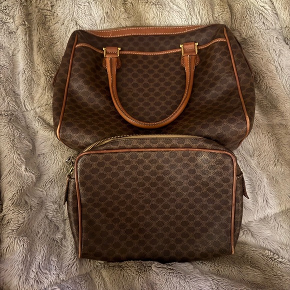 Celine Stylish Brown Tote with Tan Accents Excellent Preloved Condition - Picture 4 of 8